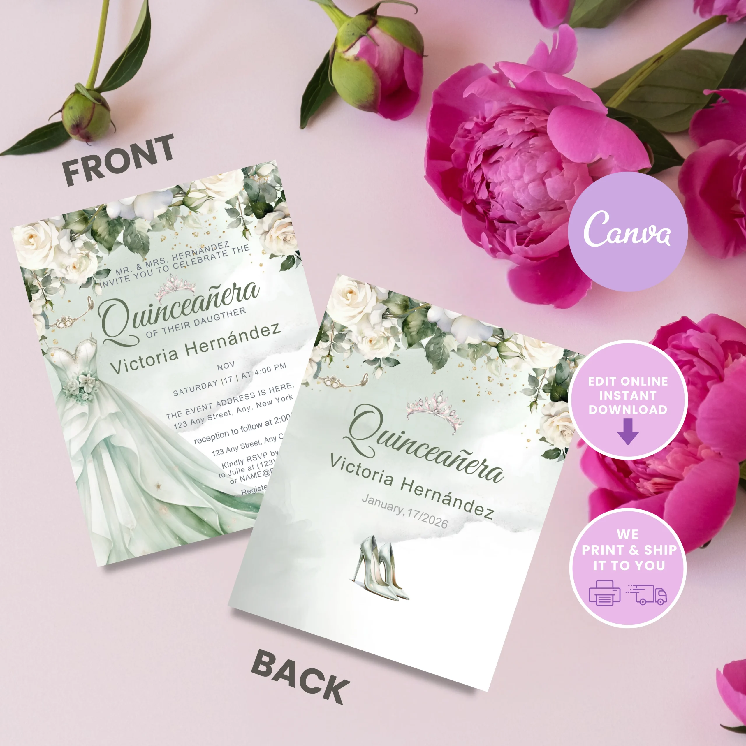 Quinceaneras Invitations By Zaimarly Studio